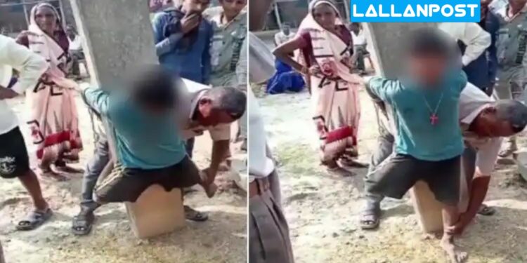 मोबाइल चोरी के शक मे 10 साल के बच्चे को बिजली के खंभे से बांधकर पीटा पानी मांगा तो मुंह मे डाल दी मिर्च