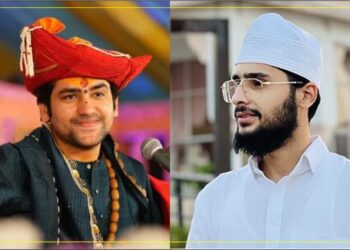 बागेश्वर धाम (बाएँ) और मौलाना कैफ रज़ा खान (दाएँ)