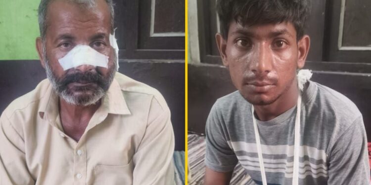 पीड़ित कफील अहमद और उनके पुत्र