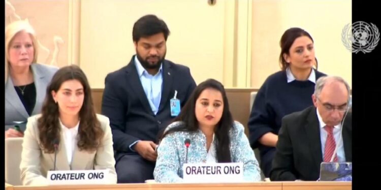 जयपुर की फाइज़ा ने जिनेवा में ह्यूमन राइट्स कौंसिल से किया ख़िताब, भारत की मानव अधिकार और जेंडर समानता पर दिया ज़ोर, यूसीसी पर भी रखी बात।