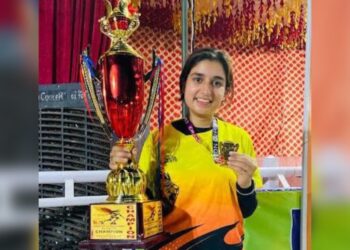 एएमयू की नबीला खान ने फेडरेशन कप रोलर स्केटिंग डर्बी में उत्तर प्रदेश को दिलाया गोल्ड।