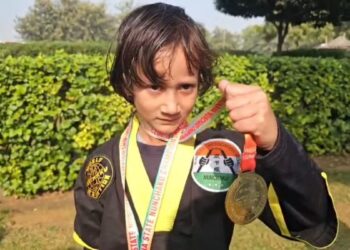 ज़ोया खान ने हरियाणा स्टेट ननचाकू चैंपियनशिप में जीता गोल्ड मेडल।